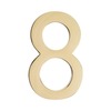 Architectural Mailboxes Brass 5 inch Floating House Number Polished Brass 8 3585PB-8